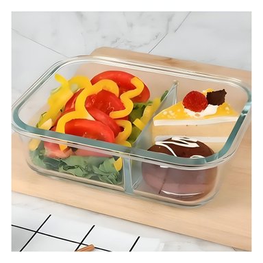 PACK12 CONSERVADOR REUTILIZABLE DE VIDRIO PARA COMIDAS FRESCAS CELESTE - 2