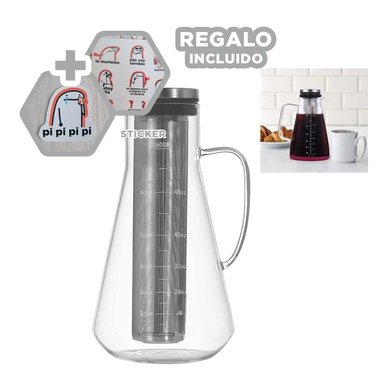 RECIPIENTE MODERNO DE VIDRIO TRANSPARENTE 26 X 13,5 CM PARA COCINA Y+REGALO STICKER - 1