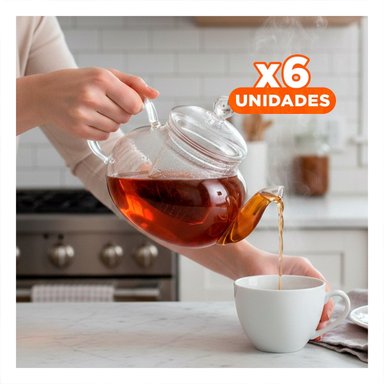 PACK6 INFUSOR MODERNO CON TAPA PRÁCTICA PARA REUNIONES 1000 ML Y+REGALO STICKER - 1