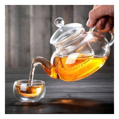 PACK4 EQUIPO DE TE ELEGANTE PARA PREPARAR INFUSIONES AROMÁTICAS 800 ML Y+REGALO STICKER - 5