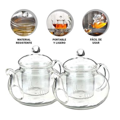 RECIPIENTE PARA PREPARAR TE Y MANTENERLO CALIENTE 800 ML - 3