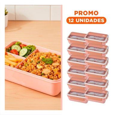 PACK12 ARTICULO VERSATIL PARA COCINA Y HOGAR 1100ML Y CUBIERTOS MELON Y+REGALO STICKER - 1