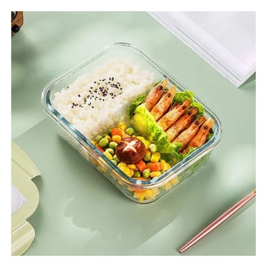 PACK4 ORGANIZADOR DE VIDRIO CON CUBIERTOS Y TAPA VERDE PARA LONCHERA Y+REGALO STICKER - 5