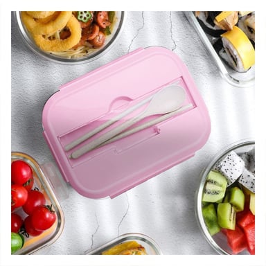 PACK12 ORGANIZADOR PRACTICO DE ALMUERZO ROSADO Y+PAPEL REGALO - 3
