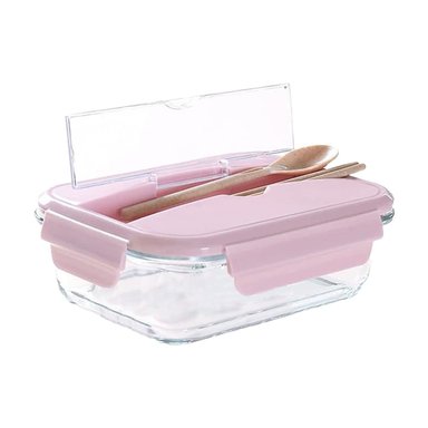 PACK2 CONSERVADOR DE COMIDAS EN VIDRIO ROSADO Y+REGALO STICKER - 2