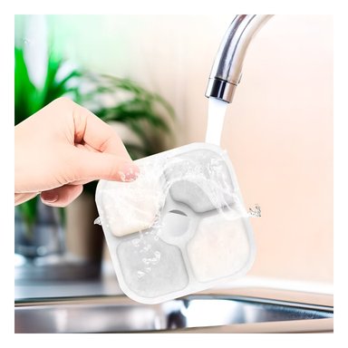 PACK4 PACK FILTRANTE PARA FUENTE DE AGUA BLANCO CUADRADO BORDES CURVOS Y+REGALO STICKER - 3