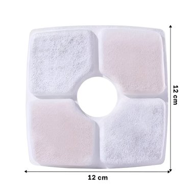 PACK4 PACK FILTRANTE PARA FUENTE DE AGUA BLANCO CUADRADO BORDES CURVOS Y+REGALO STICKER - 4