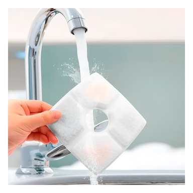 PACK4 PACK FILTRANTE PARA FUENTE DE AGUA BLANCO CUADRADO BORDES CURVOS Y+REGALO STICKER - 5