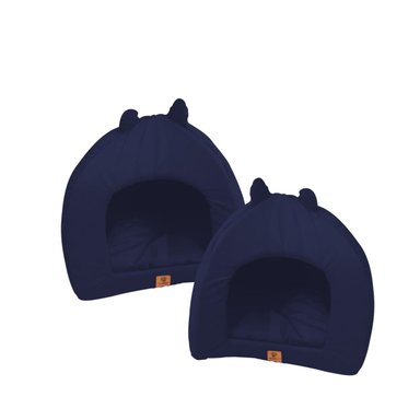 PACK4 DORMIDERO CERRADO CONFORT PARA GATO TALLA L AZUL MARINO Y+PAPEL REGALO - 3