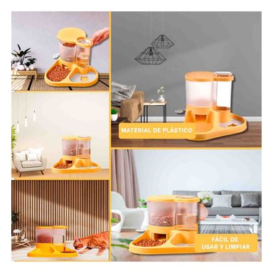 PLATO CON DISPENSADOR DE AGUA PARA MASCOTA CON LLAVE AMARILLO FIRME Y+LIGAS REGALO - 5