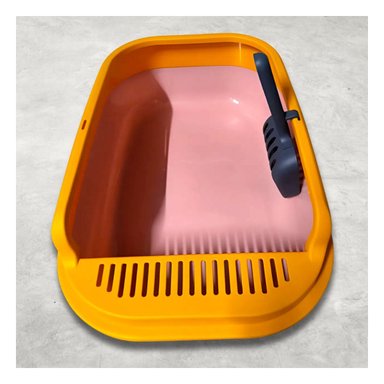 PACK2 CONTENEDOR DE ARENA ABIERTO CON PALA CERNIDORA 51X36,5CM ROSADO Y NARANJA - 5