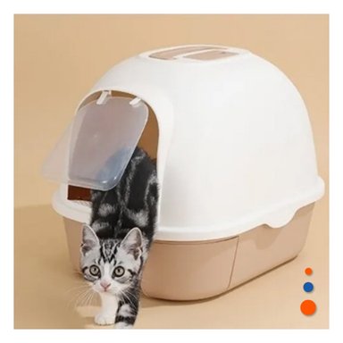 PACK6 SANITARIO PARA GATOS AMPLIO PARA MAYOR COMODIDAD MARRON CLARO - 5