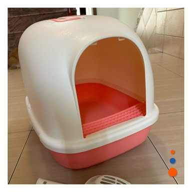 PACK4 CONTENEDOR DE ARENA FUNCIONAL PARA GATO EN INTERIOR CORAL Y+PAPEL REGALO - 2