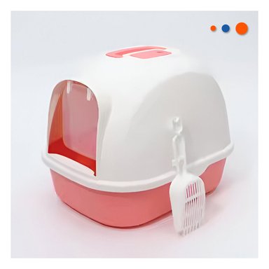 PACK4 CONTENEDOR DE ARENA FUNCIONAL PARA GATO EN INTERIOR CORAL Y+PAPEL REGALO - 5