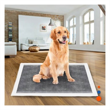 TOALLA ENTRENADORA CANINA 60X60 CM TALLA L PACK 40 NEGRO Y+PAPEL REGALO - 2