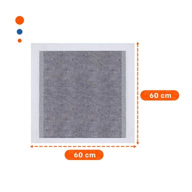 TOALLA ENTRENADORA CANINA 60X60 CM TALLA L PACK 40 NEGRO Y+PAPEL REGALO - 4