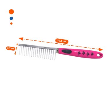 PACK6 LIMPIADOR DE PELO METAL DOBLE DIENTE PRACTICO 37,7X50X21CM ROSADO Y+PAPEL REGALO - 4