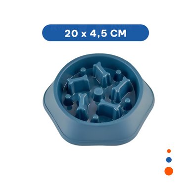 PACK12 CUENCO PARA MANTENER AL PERRO ACTIVO TIPO HUESITOS EXAGONAL AZUL - 4