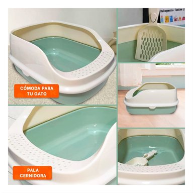 PACK4 ARCA DE ARENA SEMI ALTA Y AMPLIA 37,7X50X21CM CELESTE Y+REGALO STICKER - 2