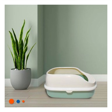 PACK12 ARCA DE ARENA COMODA Y PRACTICA PARA MASCOTAS 37,7X50X21CM CELESTE - 2