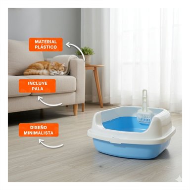PACK12 ARCA DE ARENA COMODA Y PRACTICA PARA MASCOTAS 37,7X50X21CM CELESTE - 3
