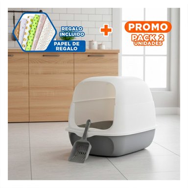 PACK2 BANDEJA SANITARIA ABIERTA PARA LIMPIEZA Y CAMBIO DE ARENA VERDE LIMÓN Y+PAPEL REGALO - 1