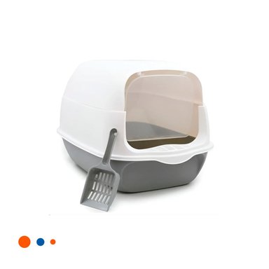 DEPOSITO DE ARENA ABIERTO PARA USO DIARIO DE GATOS VERDE LIMÓN Y+PAPEL REGALO - 1