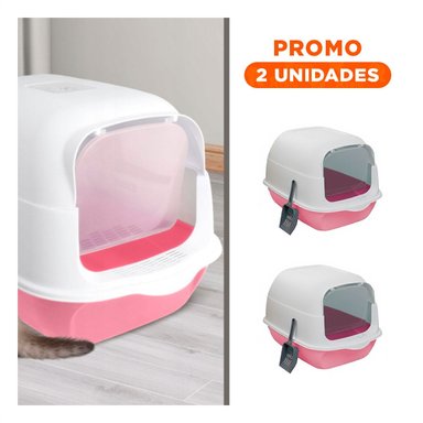 PACK2 BANDEJA SANITARIA ABIERTA CON PALA PARA GATOS VERDE LIMÓN - 1