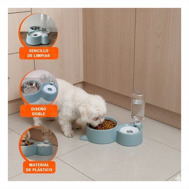 PACK2 OPCION PARA MASCOTA 2 EN 1 CON OREJITAS PARA CASA CELESTE Y+PAPEL REGALO - 5