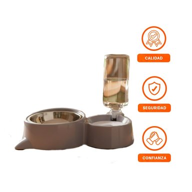 BASE DE ALIMENTACION 2 EN 1 CON OREJITAS PARA MASCOTA CELESTE Y+LIGAS REGALO - 3