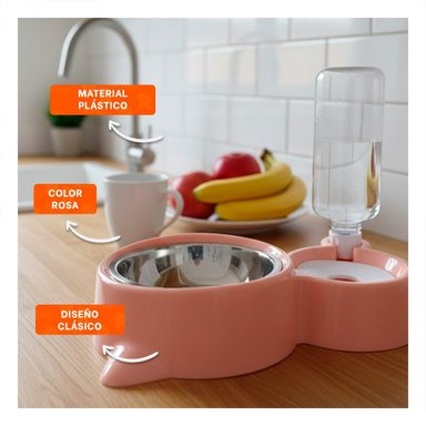 PACK6 ESTILO DE ALIMENTACION 2 EN 1 CON OREJITAS PARA MASCOTA CELESTE Y+PAPEL REGALO - 2