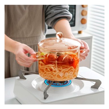 PACK6 CONTENEDOR 1,5L EN BOROSILICATO Y TAPA MARRON TRANSPARENTE - 3