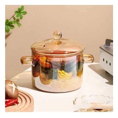 PACK6 CONTENEDOR 1,5L EN BOROSILICATO Y TAPA MARRON TRANSPARENTE - 5