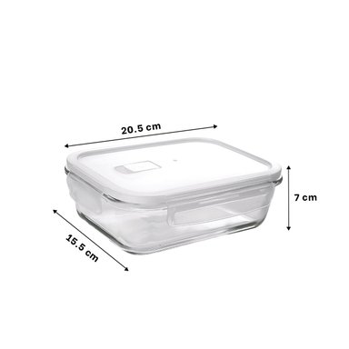 PACK4 FRASCO REUTILIZABLE DE VIDRIO CON TAPA 1040ML TRANSPARENTE - 4