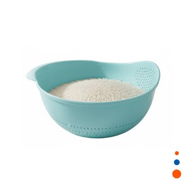 CESTA COLADORA DE ARROZ CELESTE 22,5X11CM PARA COCINA CASA NAVIDAD Y+REGALO STICKER - 3