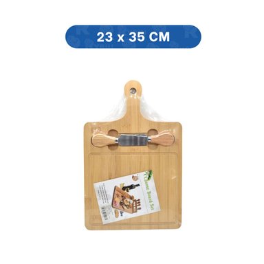 BASE CON 2 UTENSILIOS DE MADERA BAMBU RECTANGULAR PARA COCINA Y HOGAR Y+PAPEL REGALO - 4