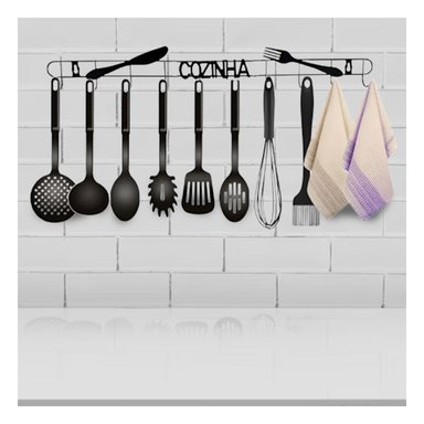 PACK12 SOPORTE NEGRO DE PARED CON GANCHOS PARA MANTENER ORDEN Y+PAPEL REGALO - 5