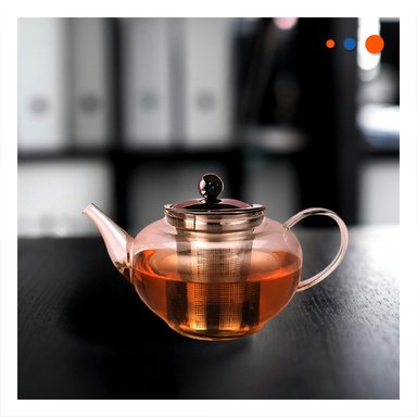 INFUSOR DE COCINA DE COLOR TRANSPARENTE 800ML EN BOROSILICATO Y ACERO Y+POST IT - 2