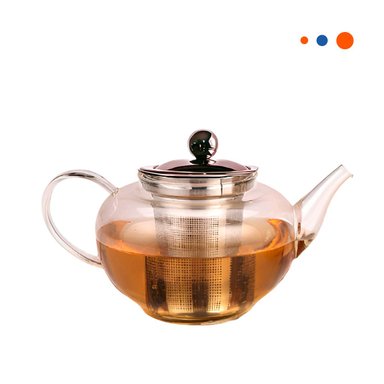 INFUSOR DE COLOR TRANSPARENTE 800ML FABRICADO EN BOROSILICATO Y ACERO Y+REGALO STICKER - 3
