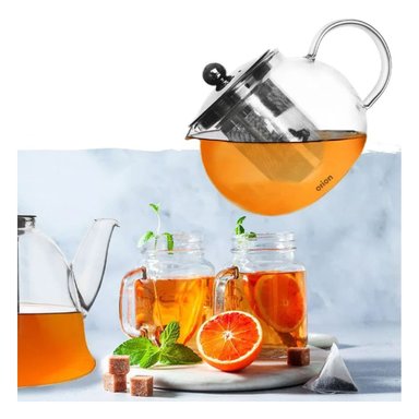 INFUSOR DE COCINA CIRCULAR TRANSPARENTE 800ML EN BOROSILICATO Y ACERO Y+POST IT - 2