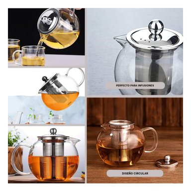 INFUSOR DE COCINA CIRCULAR TRANSPARENTE 800ML EN BOROSILICATO Y ACERO Y+POST IT - 5