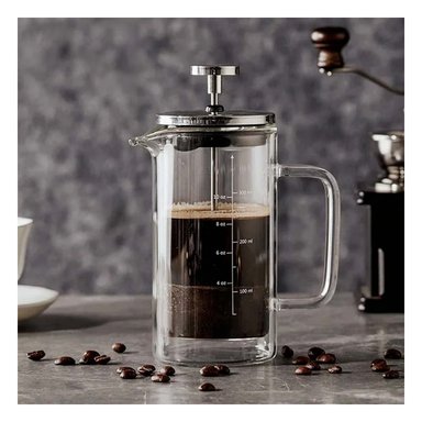 CAFETERA DE MESA 350ML RECTO COLOR TRANSPARENTE EN BOROSILICATO Y ACERO Y+POST IT - 3