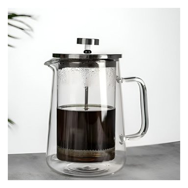 CAFETERA DE MESA 350ML DE COLOR TRANSPARENTE EN BOROSILICATO Y ACERO Y+POST IT - 3
