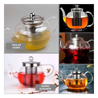 INFUSOR DE COCINA CIRCULAR TRANSPARENTE 900ML EN BOROSILICATO Y ACERO Y+POST IT - 5