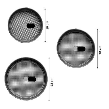 PACK2 MOLDES DESMONTABLES COLOR PLATEADO CON 3 CIRCULOS Y MEDIDAS EQUILIBRADAS Y+REGALO STICKER - 4