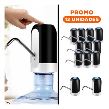 PACK12 SISTEMA DE AGUA DE COLOR NEGRO RECARGABLE CON OPERACION ELECTRICA Y+REGALO STICKER - 1