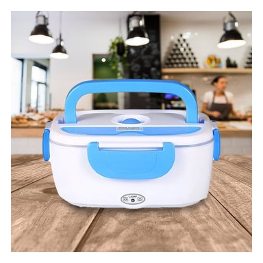 RECIPIENTE CALENTADOR ELECTRICO PORTABLE Y SEGURO PARA NINOS Y ADULTOS CELESTE Y+REGALO STICKER - 2