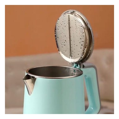 JARRO ELECTRICO COMPACTO CON DISEÑO IDEAL PARA COCINA PEQUEÑA 2,3L CELESTE Y+REGALO STICKER - 2