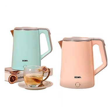 JARRO ELECTRICO COMPACTO CON DISEÑO IDEAL PARA COCINA PEQUEÑA 2,3L CELESTE Y+REGALO STICKER - 3