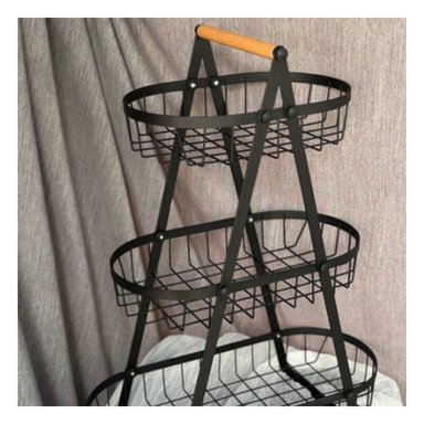 PACK4 ORGANIZADOR PARA COLOCAR FRUTAS FRESCAS Y MANTENER MESA ORDENADA NEGRO - 1